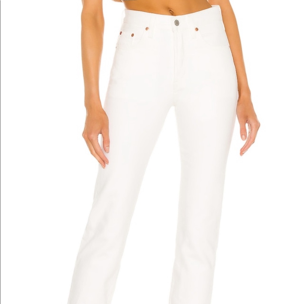 Levi’s Premium White Wedgie Straight Jeans